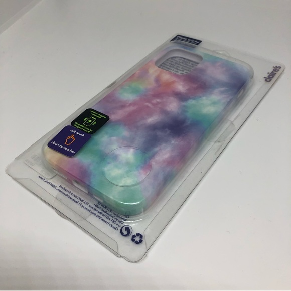 NWT Claire’s Tie-Dye Cloud iPhone 12 / 12 Pro Soft Case Purple Blue Pink - Picture 5 of 5